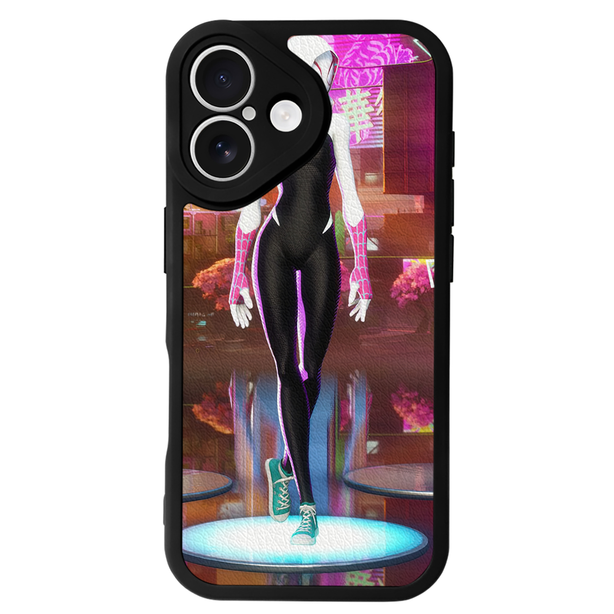 （画像用） Spider Man スパイダーマン 【iPhone 16シリーズ対応】シリコンスマホケース（レザー調） 材質：シリコン